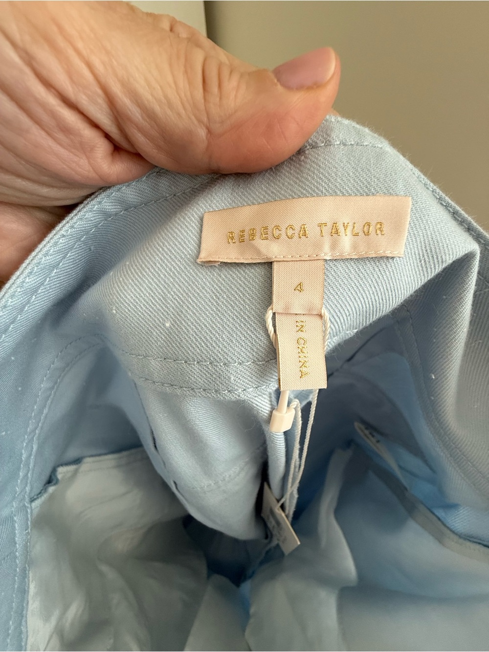 NWT | Rebecca Taylor Slub Denim High Rise Pant | Echo Blue | Sz 4 - Picture 2 of 15
